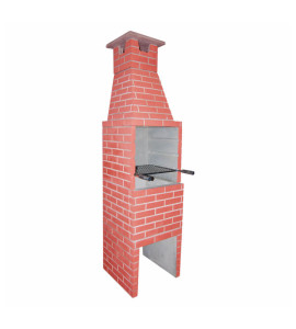 Churrasqueira Concreto Refratário Básica 55cm Estilo Cerâmica 10 peças Atacadão Lazer